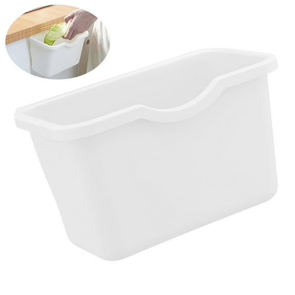 Masteelf Hanging Wastebasket for Kitchen Made of PP White Color for Home Use Multifunctional Storage 6.5 Inches