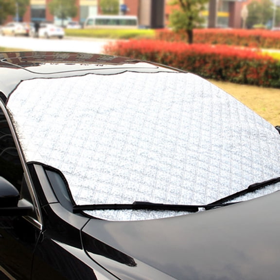 Masteelf Universal Car Windshield Cover and Sun Shade for Hatchback and Most Cars - Protects from Sun, Heat, and Weather