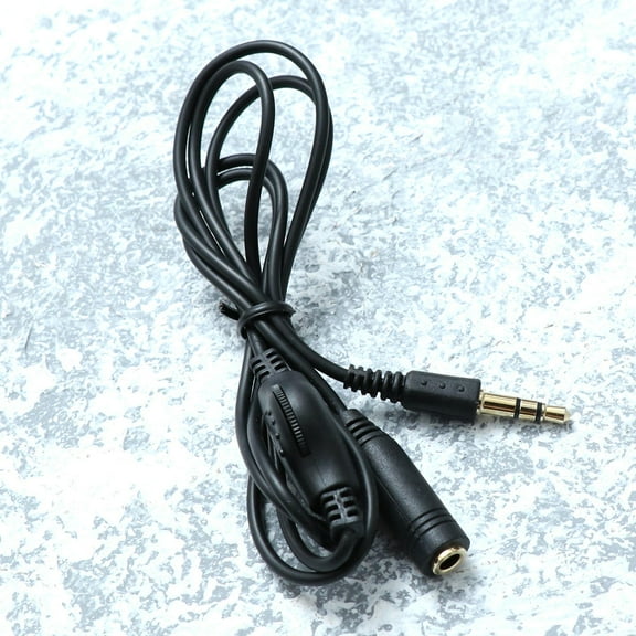 Masteelf Black Audio Extension Cable with Headphone Volume Control Cord for Enhanced