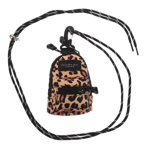 Masteelf Headset Messenger Bag Travel 17.00X8.50X3.50CM Leopard