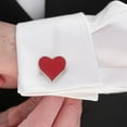 thumbnail image 1 of Masteelf  Heart Cufflinks Love Themed Suit Studs Tuxedo Bride Bridegroom Red, 1 of 7
