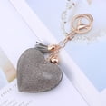 thumbnail image 1 of Masteelf Heart-Shaped Alloy and PU Keychain, Grey Key Holder Accessory, 15.8CM Key, 1 of 8