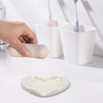 thumbnail image 1 of Masteelf Heart Shaped Ceramic Soap Dish Self Draining Soap Holder Cute Heart Soap Tray Decorative Soap Plate For Bathroom Kitchen Sink, 1 of 8