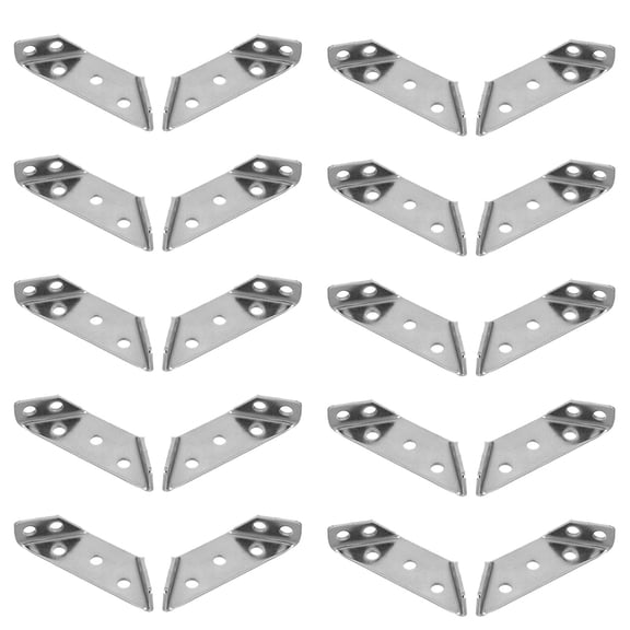 Masteelf  Heavy Duty Furniture Corner Connector Connectors for Wood Silver