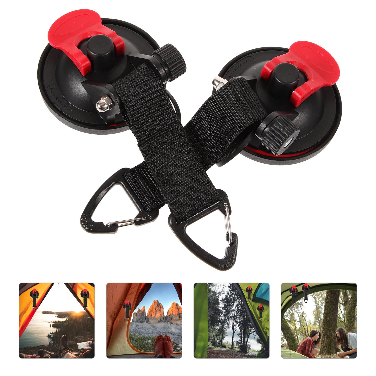 Masteelf Heavy Duty Suction Cup Hooks for Rope Black Made of Silicone ...