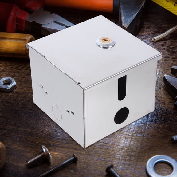 Masteelf Heavy Duty Waterproof Socket Protector Stainless Steel Outdoor Electrical Box With Lock Weatherproof Connection Box For Park Street And School