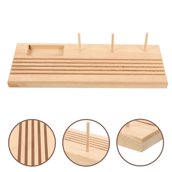 Masteelf Thread Spool Holder Rack with Patchwork Ruler Storage Organizer for Sewing Supplies and Craft Tools