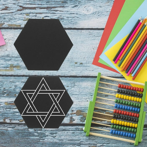 Masteelf Hexagon Shaped Patchwork Paper for DIY Crafts and Painting Black Color 60 Sheets