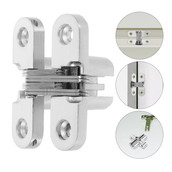 Masteelf Hidden Gate Hinges For Cabinets Metal Concealed Hinge Invisible Hinges For Wooden Doors Mini Cross Hidden Hinge For Furniture Stainless Steel