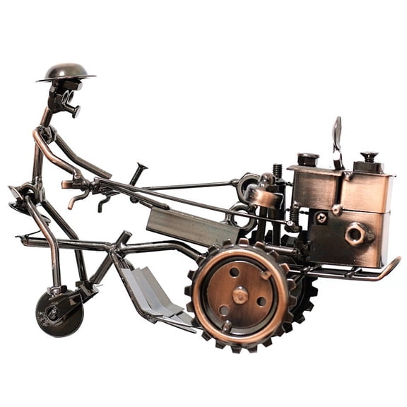 Masteelf Brown Desk Toy Tractor Trailer Home Office Decor Accessories for Kids and Adults