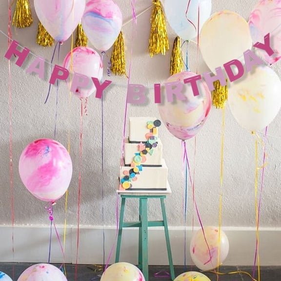 Masteelf Home Decor Birthday Party Pull Flag Simple Wedding Decorations