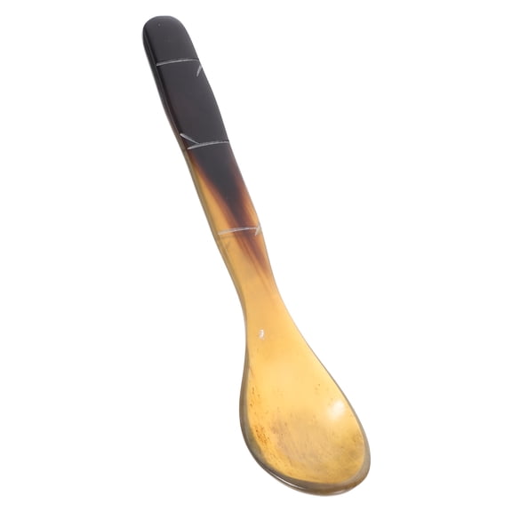 Masteelf Horn Spoon Coffee Spoon Mixing Spoon Ice Cream Soup Caviar Serving Spoon (Long)