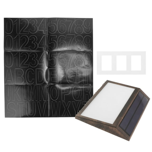 Masteelf House Address Numbers Light Solar Doorplate Lamp Lighting Sign