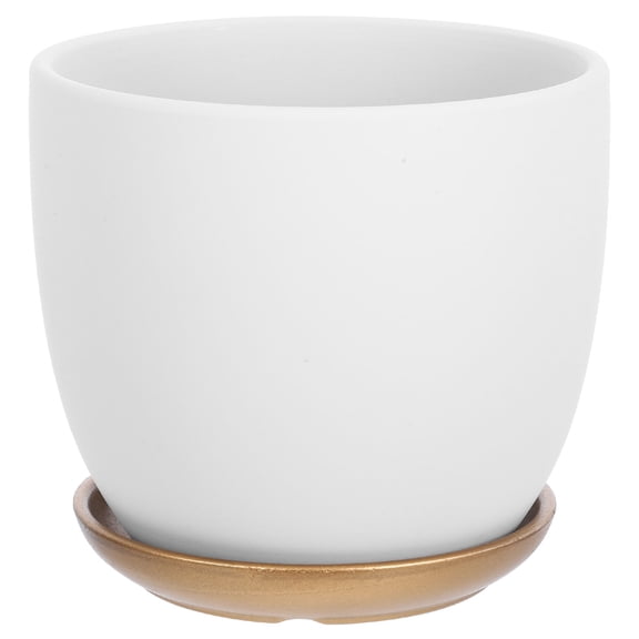 IDEANATEGRATE Nordic Style Small Ceramic Flower Pot for Office and Home Decoration