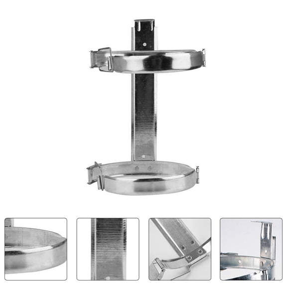 Masteelf Iron Fire Extinguisher Mount Holder for Home Use with Smooth Surface Silver