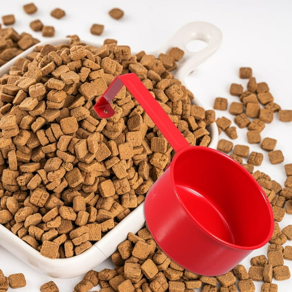 Masteelf Iron Storage Bucket Hanging Scoop Multi-Functional Rice Measuring Cup Pet Food Scoop Laundry Powder Scoop with Hanging Handle