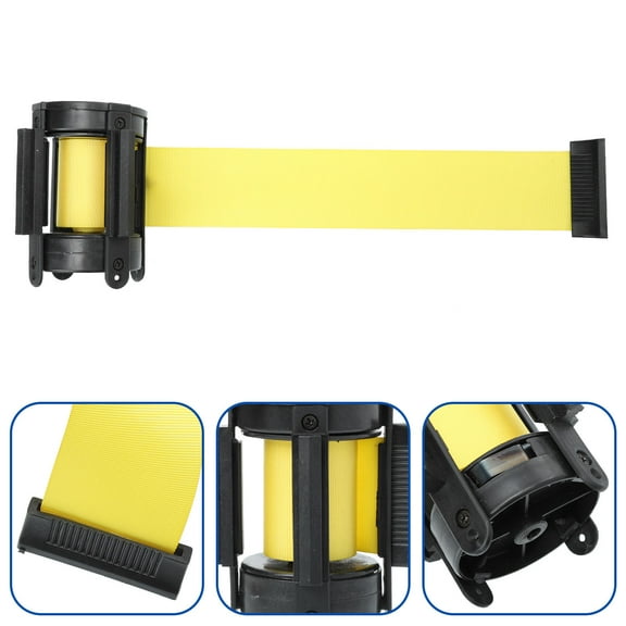 Masteelf  Isolation Zone Retractable Belt Barrier Tape Caution Yellow