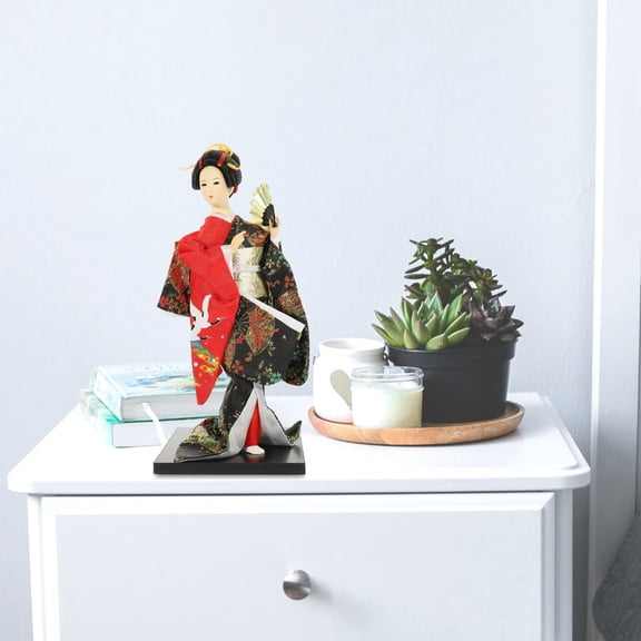 Masteelf Japanese Home Gift Decoration Kimono Japanese Geisha Humanoid Ornaments for Garden Bonsai Home Decoration (MF003)
