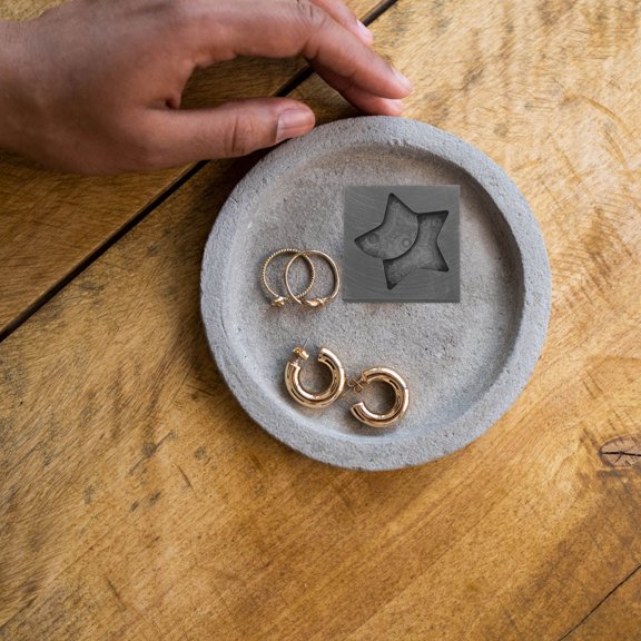 Masteelf Jewelry Craft Mold Melting Metal Mold Graphite Mold For Melting And Casting Metals Suitable For Copper And Aluminum Star Pattern