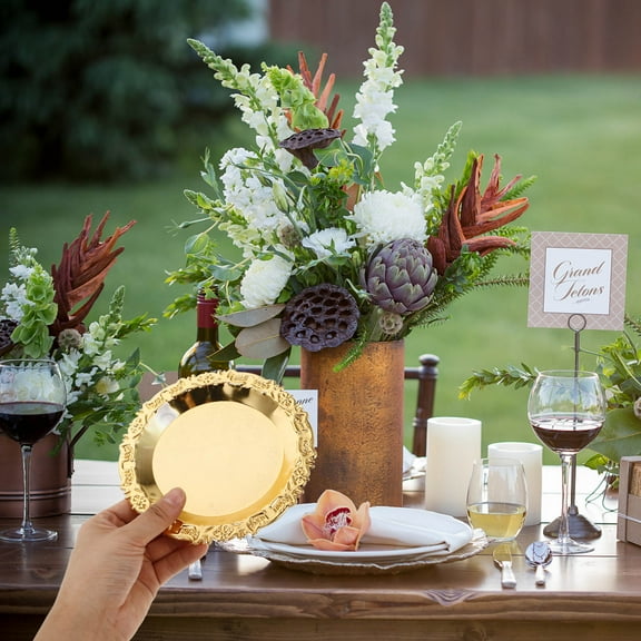 Masteelf Jewelry Holder Tray Serving Tray 15.00X15.00X1.00CM Golden