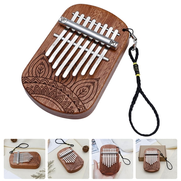 Masteelf Kalimba Thumb Small Piano 8Key Wooden Finger Piano Musical Instrument