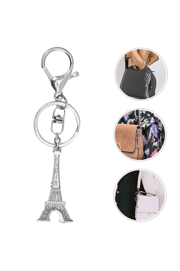 Key Chain from Retro French Keychain Themed Gift Gifts Travel Silver