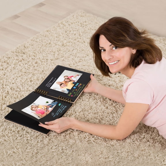 IDEANATEGRATE Crafting Scrapbook Gray Board Gold 1Set 1.4in Coil Diameter