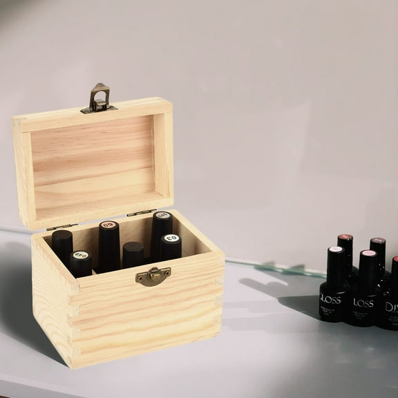 Masteelf Khaki Essential Oil Storage Box with 6 Slots for Bottles Lightweight PP Material Excellent Craftsmanship