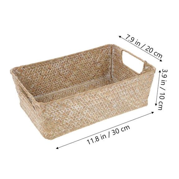 Masteelf Khaki Wicker Bread basket for Kitchen Use Multifunction Storage and Decoration 10x6x5 inches