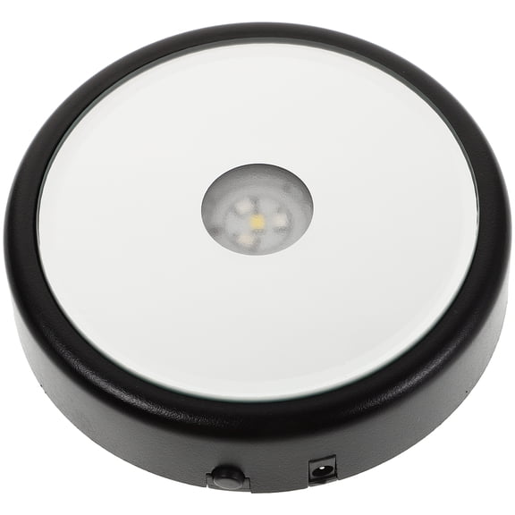 Masteelf Multi-Color LED Light Base Crystal Display Stand Round Pedestal Showcase Holder with Bright LED Lights for Desk Displays