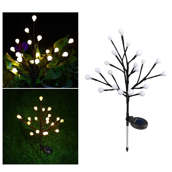 Masteelf Solar Powered LED Tree Light for Outdoor Decoration with Waterproof Design Black and ABS 60cm