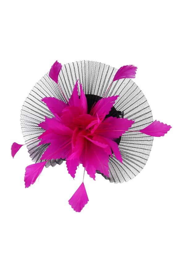 Ladies Hats Mesh Hat Christmas Headwear Miss 28X23CM Rosy