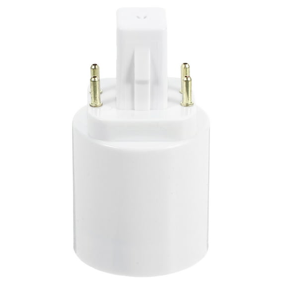 Masteelf White Plastic Light Bulb Adapter Socket Converter for Bulb with G24q to E27 Conversion Safe and Reliable