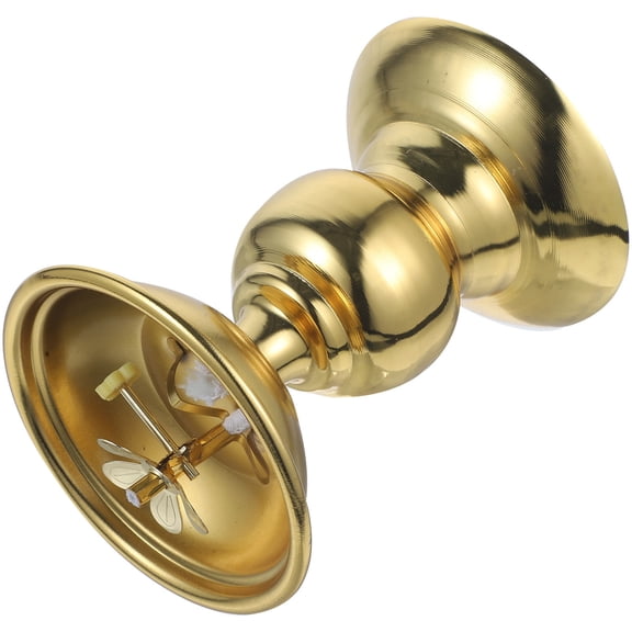 IDEANATEGRATE Vintage Alloy Oil Lamps Golden for Party 1Set 4.9In