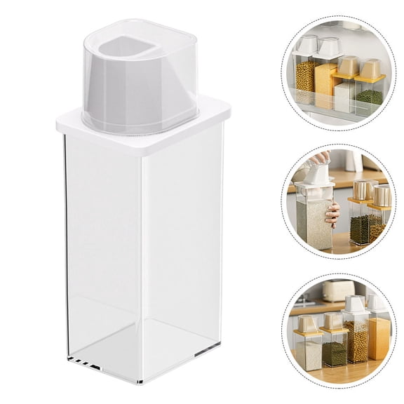 Masteelf  Large Opening Miscellaneous Grain Tank Containers with Lids Rice Transparent