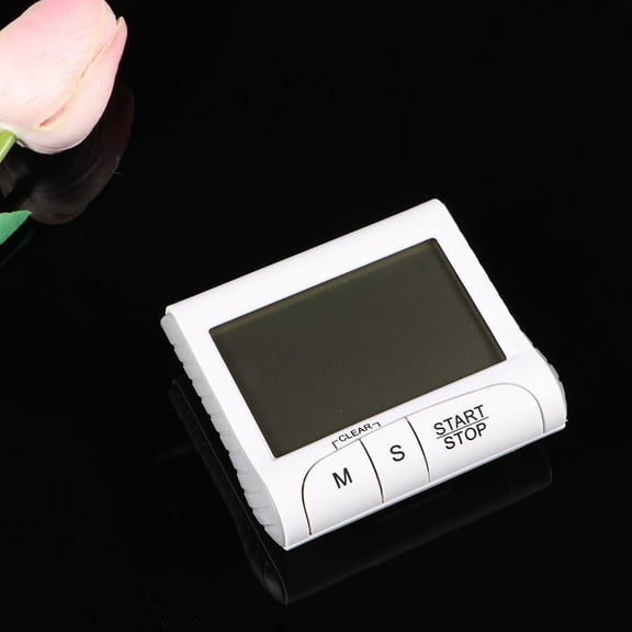 Masteelf Large Screen Digital Timer Clock with Loud Alarm Magnet Stand White ABS 99 Minutes 59 Seconds