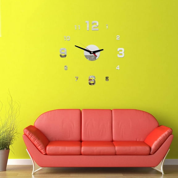 Masteelf 12 Inch Large Acrylic Frameless Wall Clock with Silent Non-Ticking Movement for Home and Office Decor