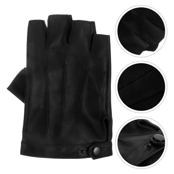 Masteelf Half Finger Gloves Harbinger Race Pad Workout for Men Black