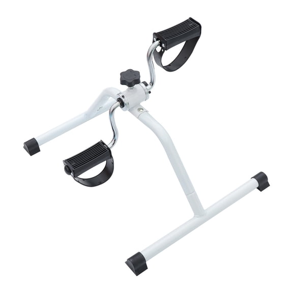 Masteelf Portable Folding Mini Exercise Bike for Seniors, Compact White Leg Pedal Fitness Equipment for Home Use
