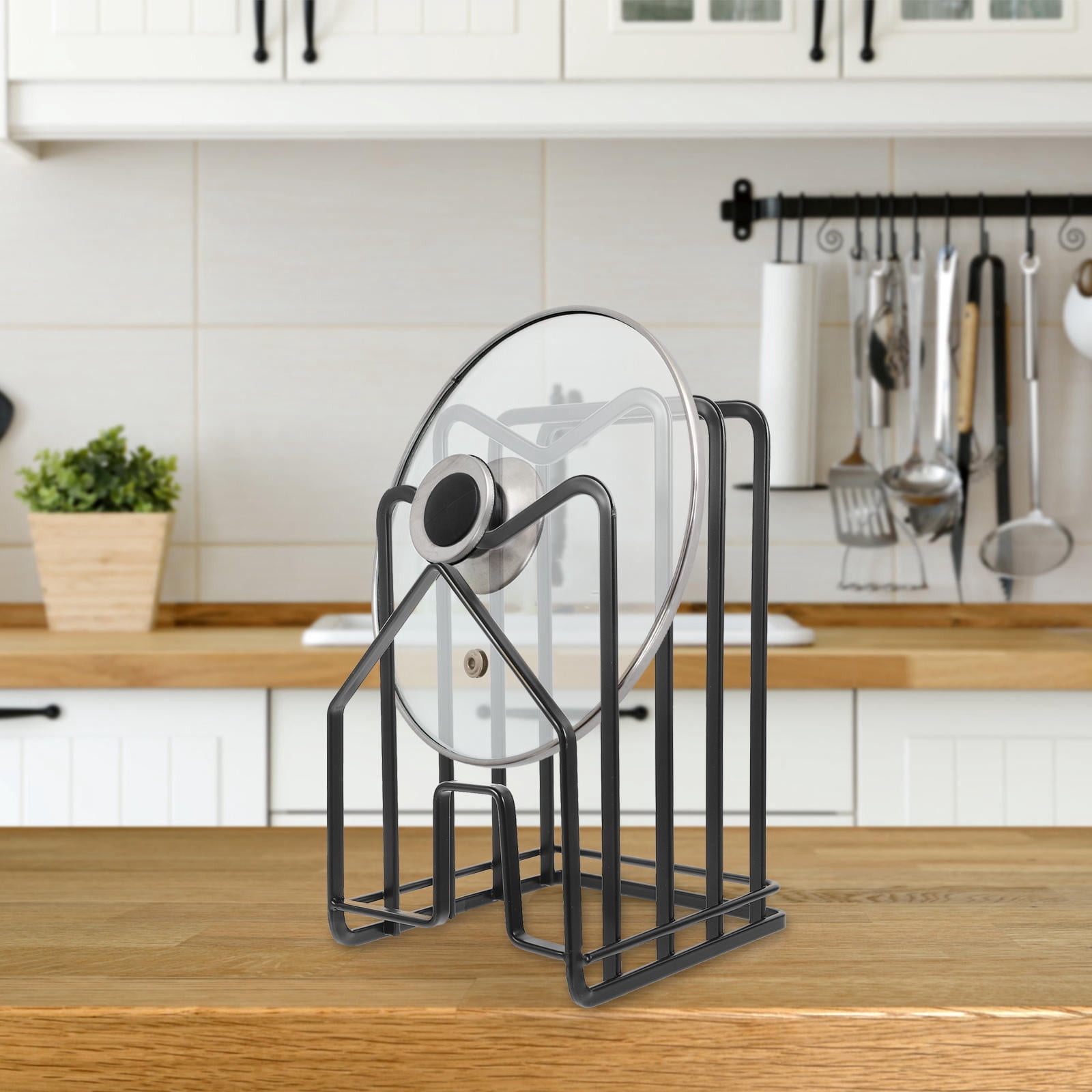 Masteelf Lid Organizer Pots and Pans Rack Holder for Small Spaces ...