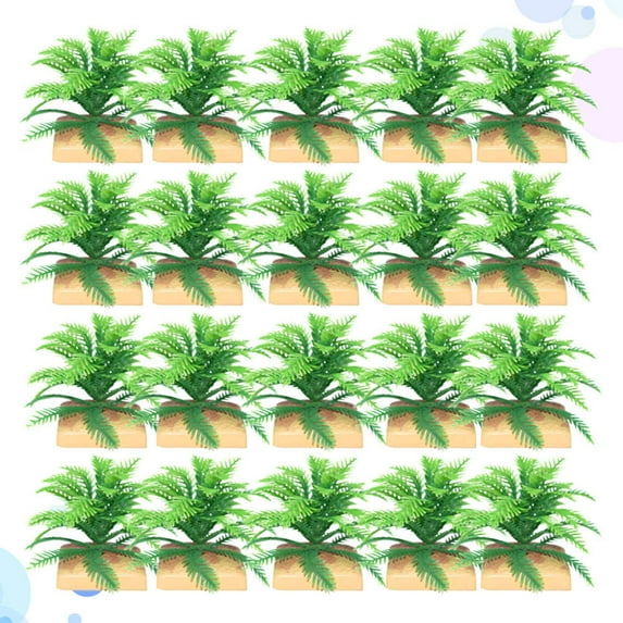 Masteelf Lifelike Artificial Plants for Decoration Bright Green Plastic Grass Adds Vitality to Home 20PCS