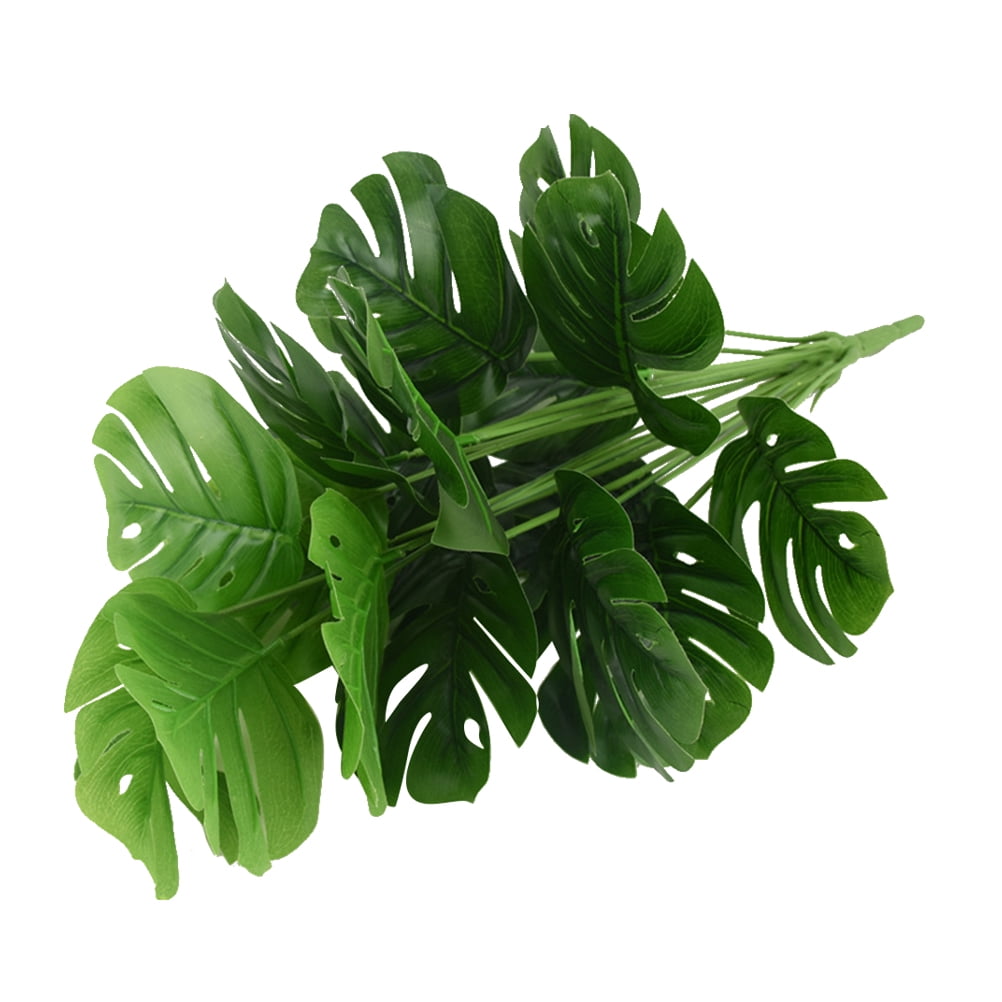 Masteelf Lifelike Plant Decor 18 Branches Monstera Tank Tree Faux Green ...
