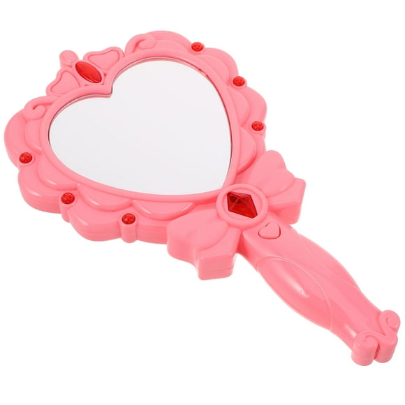 Masteelf Light Up Birthday Toy Mirror Toy Cute Hand Mirror Hand Held Mirror Kids Glowing Mirror Light Up Mirror Birthday Toy Mirror