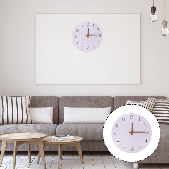 IDEANATEGRATE Hanging Wall Clock White Density Board 1Pcs 11.8x11.8in