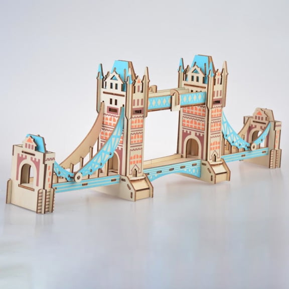 IDEANATEGRATE Family Bookshelf Ornament London Tower Bridge Puzzle 1Pcs 22.2X3.3X8.4in