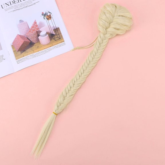 Masteelf Long Fishtail Braid Ponytail Extension with Adjustable Drawstring and Clips for All Day Comfort in