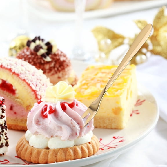 Masteelf Long Silverware Titanium Fruit Fork Wedding Party