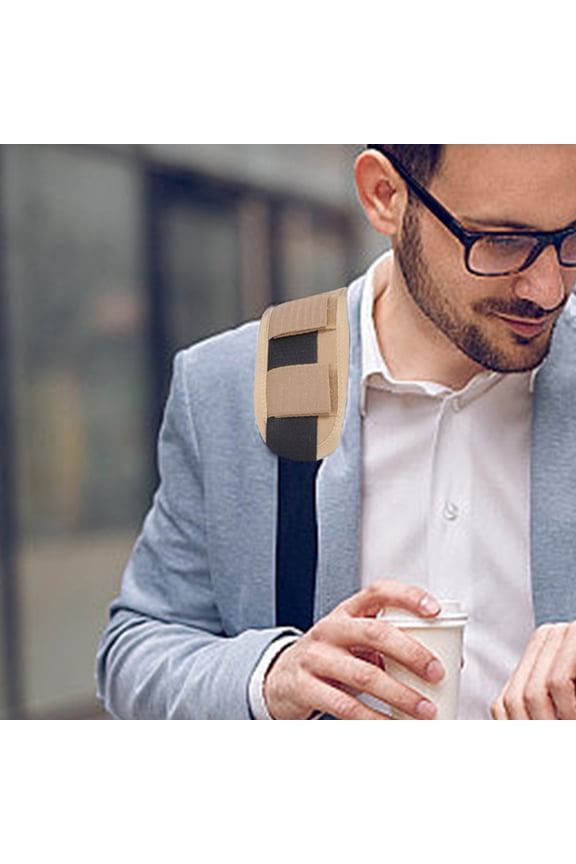 Removable Shoulder Strap Pad Khaki 1Pcs 9.6X2.9X0.1In