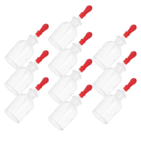 Masteelf MLINS 10pcs 60 ml Clear Dropper Bottles for Essential Oils Small Glass Bottles with Dropper for Travel Transparent Bottles for Liquids