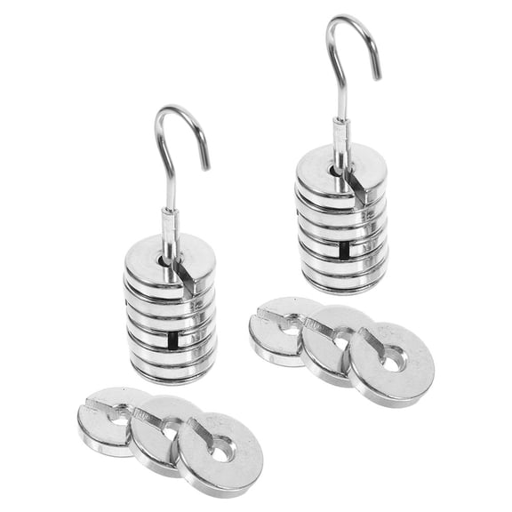 SWETRACE 2Sets Lab Slotted Weight Kit for Scientific Experiments Sturdy Chrome Plated Iron